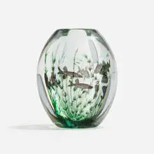 Graal Fish vase by Edward Hald, 1947, glass, sold Nov 2023