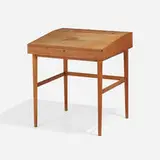 Desk, model NV-40 by Finn Juhl, c. 1940, teak, brass, sold Nov 2023