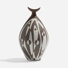 Vase by Thomas Toft, c. 1955, glazed earthenware, sold Nov 2023
