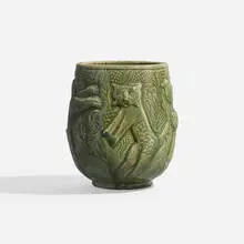 Vase by Helge Christoffersen, c. 1950, glazed stoneware, sold Nov 2023