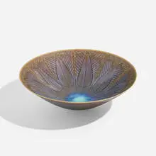 Bowl by Stig Lindberg, c. 1960, glazed stoneware, sold Nov 2023