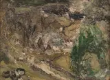 The cottage, Kirkudbright by Edward Atkinson Hornel, oil on canvas laid on board, offered Feb 2015
