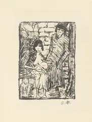 Polnische Familie by Otto Mueller, 1920, Radierung auf Velin, sold Dec 2018