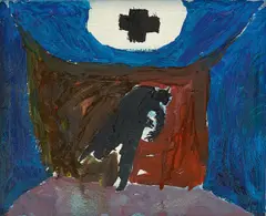 BATCROSS by Andy Hope, 2004, Öl auf Holz, sold Jun 2018
