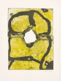 Ohne Titel by Emil Schumacher, 1972, Farbaquatinta und Prägedruck auf Velin, sold Dec 2017