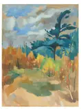 Landschaft mit Bäumen. 1920er-Jahre by Heinrich Nauen, Gouache und Tempera auf Velin, sold Jun 2018