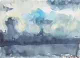 Ostsee by Klaus Fußmann, 1981, Aquarell und Gouache auf Velin, sold Jun 2016