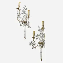 Pair of bird sconces by Maison Baguès, France, sold May 2018