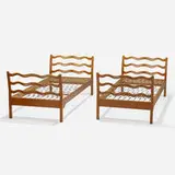 Ole Wanscher, Twin-size bedframes, pair, c. 1945, beech