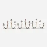 Gunnar Ander, Candelabra, set of three, c. 1960, silver plated brass