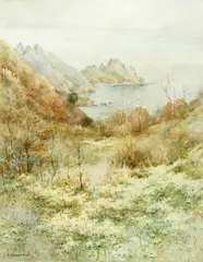 Sark coastal view by Ethel S. Cheeswright, watercolour, sold Sep 2015