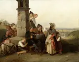 Matthias Ranftl, A Corpus Christi procession, oil on panel