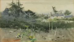 A farmstead by Frank Richards, watercolour, offered Sep 2015