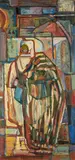 Sidney Goldblatt, A Moroccan street, oil on board
