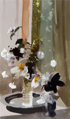 'Random Flowers' by John Yardley, watercolour over pencil, sold Sep 2015