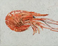 Giant River Prawn by Ralph Fleck, 1989, Öl auf Leinwand, sold Jun 2016