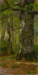 Baumstudie by Anton von Werner, Öl auf Papier auf Karton, sold May 2018