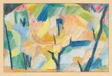 Andreas Jawlensky, Landschaft, 1918, Farbkreide auf Papier