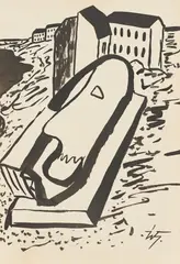 Werner Heldt, Stilleben, 1949, Tuschpinsel auf Papier