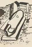 Werner Heldt, Stilleben, 1949, Tuschpinsel auf Papier
