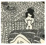 Ohne Titel by William Copley, 1968, Filzstift in Schwarz auf Papier, sold Nov 2017