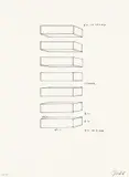 Ohne Titel by Donald Judd, 1969, Serigraphie auf festem Papier, sold Nov 2014