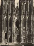 Kölner Dom, zerstörte Westfassade by Karl Hugo Schmölz, 1946, Silbergelatineabzug, vermutlich 1950er Jahre. Agfa-Brovira-Papier, sold Jun 2015