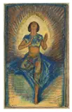 Die Tänzerin Ruth St. Denis by Ludwig von Hofmann, Um 1906, Pastell auf Papier, auf hellblauen Karton aufgezogen, sold Jun 2015