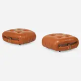 Tobia Scarpa, Pair of Soriana ottomans, Italy