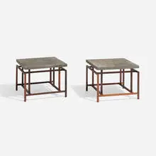 Occasional tables, pair by Henning Nørgaard, c. 1965, rosewood, composite, sold Nov 2023