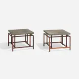 Henning Nørgaard, Occasional tables, pair, c. 1965, rosewood, composite