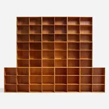 Mogens Koch, Bookcases, set of ten, c. 1960, elm