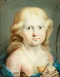 Portrait of a girl, bust-length by Continental School, pastel on paper laid down on canvas, sold Sep 2015
