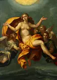 Mary Magdalen supported by angels by called il Cavalier d'Arpino Giuseppe Cesari, oil on copper, sold Sep 2015