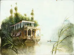 A Mississippi riverboat by Felix Kelly, oil on board, sold Sep 2015