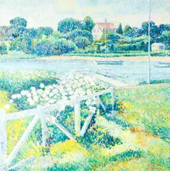 Garden at Bass River by Sam Barber, oil on canvas, sold Sep 2015