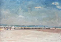 Dymchurch by 20th Century School, oil on panel, sold Sep 2015