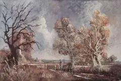 Colin W. Burns, Huntsman in a landscape