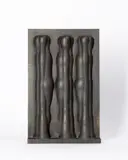 Joannis Avramidis, Kleines Relief mit drei Figuren, 1965, Bronze mit schwarzer Patina