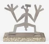 Ohne Titel by A. R. Penck, Edelstahl auf Granitsockel. Höhe (ohne Sockel): 34 cm (13 ⅜ in.), sold May 2008