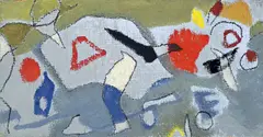 Ohne Titel by Max Ackermann, 1953, Öl und Tempera auf Holz, sold Nov 2008