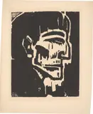 Emil Nolde, Knecht, 1912, Holzschnitt auf festem Papier
