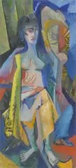 Bruno Krauskopf, Ohne Titel (Portrait), Öl auf Leinwand