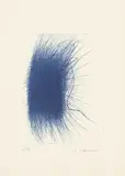 Ohne Titel by Arnulf Rainer, 1976, Kaltnadel in Blau auf Velin, sold Jan 2024