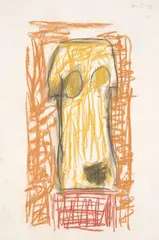 Ohne Titel by Günther Förg, 1993, Ölkreide auf dünnem Papier, sold Sep 2025