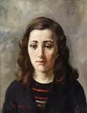 Portrait of a woman by Robert O. Lenkiewicz, oil on canvas, sold Sep 2015