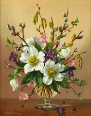 Albert Williams, Still life of flowers; Still life of roses, both signed 'Albert Williams' (lower left)