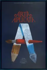 Vasile Olac, Machetă originală, afiș ”Arta aplicată”, 2016, semnată olograf, exemplar unic