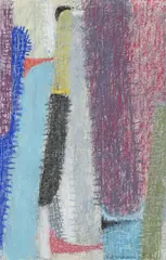 Max Ackermann, Ohne Titel, 1958, Pastell auf Bütten