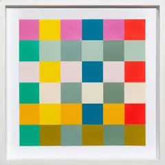 KOMBINATION, 2008 XXVII by Olaf Nicolai, 2008, Collage aus farbigen Papieren, im Künstlerrahmen, sold Sep 2023